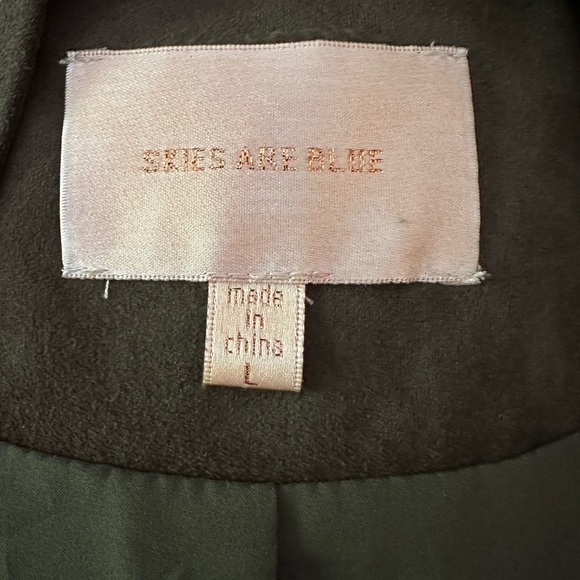 Skies Are Blue Olive Green Utility Vest with Drawstring Waist Large - Picture 5 of 6